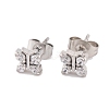 Butterfly 304 Stainless Steel Micro Pave Cubic Zirconia Stud Earrings for Women LS-EJEW-E311-04P-1
