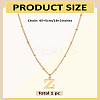 1Pc Brass Chain & 304 Stainless Steel Letter Pendant Necklaces NJEW-LP0001-35Z-G-2