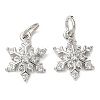 Brass Micro Pave Cubic Zirconia Pendants with Jumping Ring KK-A254-24P-1