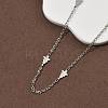 304 Stainless Steel Link Chain Necklaces for Women Men NJEW-K292-01K-P-2