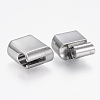 Tarnish Resistant 304 Stainless Steel Magnetic Clasps with Glue-in Ends LS-STAS-F130-25P-2