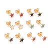 304 Stainless Steel Enamel Stud Earrings EJEW-B009-02G-1