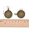 Tibetan Style Alloy Pendant Cabochon Settings X-TIBEP-Q045-048AB-NR-3