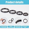 20Pcs 4 Styles Alloy Spring Gate Rings FIND-SP0001-50C-6