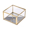 Square Transparent Glass Jewellery Chest CON-I010-02G-2