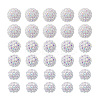 30Pcs 3 Styles Acrylic & Resin with Rhinestone Round Beads OACR-PH0004-27-7
