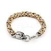 9MM 201 Stainless Steel Skull Byzantine Chain Bracelets for Men Women BJEW-B143-07ASG-4