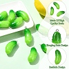 10Pcs Opaque Resin Vegetable Pendants RESI-YW0005-65-2