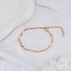 1Pc Stainless Steel Paperclip Chain Bracelets for Women BJEW-LP0002-24G-3