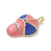 Brass Micro Pave Cubic Zirconia Enamel Pendants LS-KK-L248-17G-2