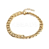 304 Stainless Steel Curb Chain Bracelets for Women BJEW-G757-14G-4