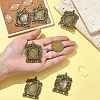 DIY Rectangle Pendant Making Kits DIY-FS0009-38-8