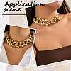 1Pc Aluminum Chunky Cuban Link Chain Choker Necklaces for Women NJEW-SP0001-11LG-6