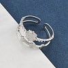 304 Stainless Steel Open Cuff Rings for Women RJEW-A079-07B-P-3