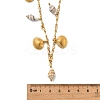 Summer Beach Natural Shell & 304 Stainless Steel Shell Shape Pendant Necklaces for Women NJEW-A059-01G-3