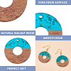 Fashewelry 30Pcs 15 Style Transparent Resin & Walnut Wood Pendants RESI-FW0001-01-4