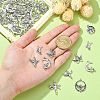 100Pcs 10 Styles Tibetan Style Alloy Pendants TIBEP-CJ0003-05-4