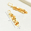 Elegant Heart Tassel Brass Hoop Earrings DN7586-5