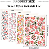 20 Sheets 4 Style Flower Pattern Ceramics Clay Water Transfer Paper DIY-CP0010-36B-2