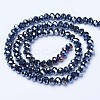 Electroplate Glass Beads Strands EGLA-A034-P2mm-B01-2