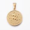 Real 18K Gold Plated 304 Stainless Steel Pendants STAS-H372-01E-1