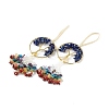 Natural Lapis Lazuli Tree of Life with Mixed Gemstone Chips Tassel Big Pendant Decorations HJEW-H057-03G-A07-1