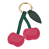 1Pc PU Leather Alloy Keychains KEYC-TA0001-46A-1