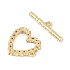 Brass Micro Pave Clear Cubic Zirconia Toggle Clasps KK-K391-07G-3