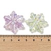 Christmas Snowflake UV Plating Luminous Rainbow Iridescent Acrylic Beads LACR-R001-07A-6