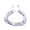 Adjustable Natural Howlite Braided Bead Bracelets BJEW-F369-A08-1