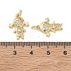 Brass Micro Pave Cubic Zirconia Pendants KK-T085-15E-G-3