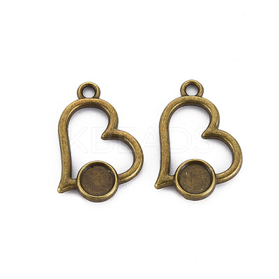 Tibetan Style Alloy Pendant Cabochon Settings PALLOY-N160-60AB-1