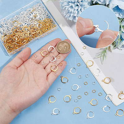 200Pcs 2 Colors Brass Leverback Earring Findings FIND-AR0004-93-1