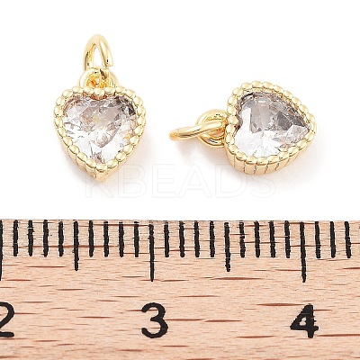 Brass with Cubic Zirconia Pendants KK-P271-42G-B-1