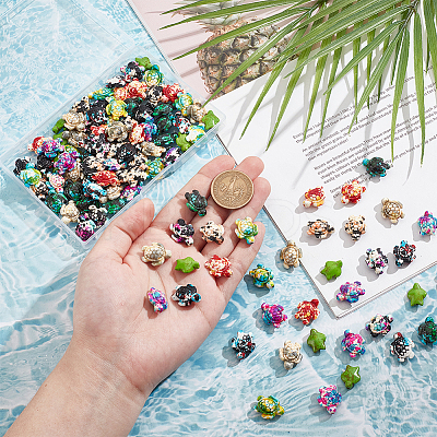108Pcs 9 Colors Synthetic Turquoise Dyed Beads G-NB0005-43-1
