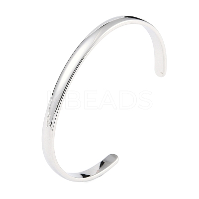 Non-Tarnish 304 Stainless Steel Open Cuff Plain Bangles BJEW-H591-01P-01-1