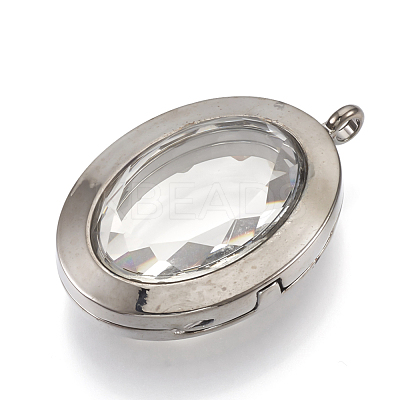 Alloy Magnetic Locket Pendants PALLOY-T052-26B-1