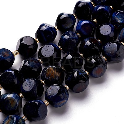 Natural Blue Tiger Eye(Dyed & Heated) Beads Strand G-M367-30A-1