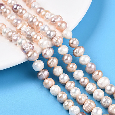 Natural Cultured Freshwater Pearl Beads Strands PEAR-N013-07O-1