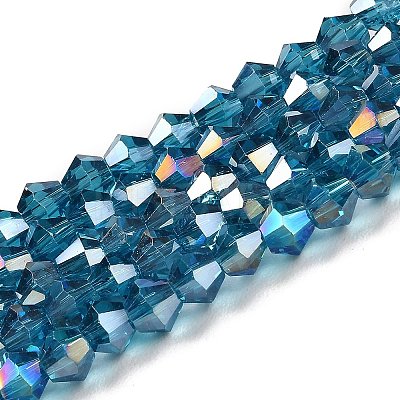 Transparent Electroplate Glass Beads Strands LS-GLAA-F029-2mm-A01-1