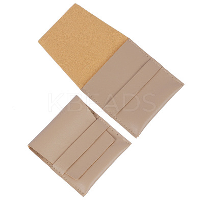 Square PU Leather Jewelry Flip Pouches with Random Color Lining PAAG-PW0007-11H-1