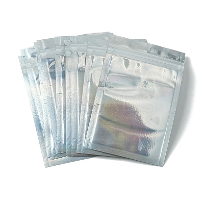 Rectangle Zip Top Plastic Glitter Holographic Bags OPP-YW0001-03B-1