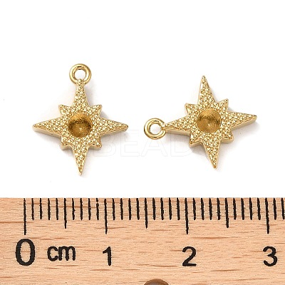 304 Stainless Steel Pendant Rhinestone Settings STAS-Q252-16G-1