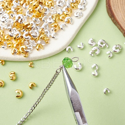 300Pcs 6 Styles Brass Crimp Beads Covers KK-CJ0001-93-1