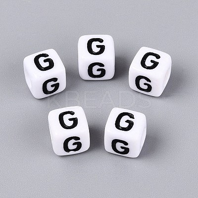Opaque Acrylic Beads SACR-N020-04A-G-1