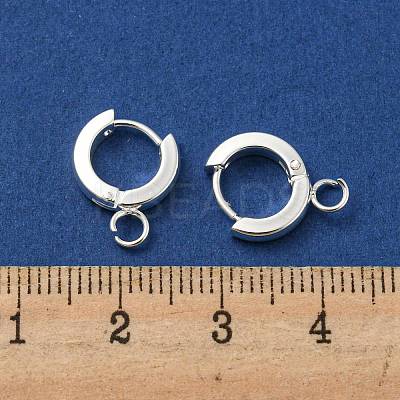 201 Stainless Steel Huggie Hoop Earrings Findings STAS-A167-01I-S-1