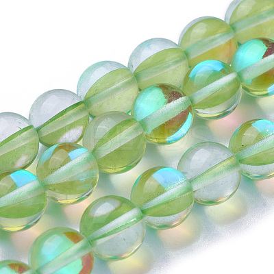 Synthetic Moonstone Beads Strands G-F143-8mm-12-1