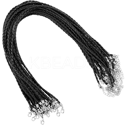 30Pcs Trendy Braided Imitation Leather Necklace Making NJEW-SC0001-31-1