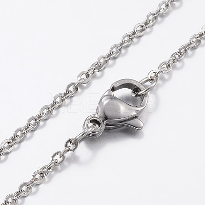 Non-Tarnish 304 Stainless Steel Pendant Necklaces NJEW-J053-03P-1