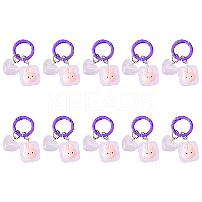 10Pcs Luminous Resin Keychain KEYC-DC0011-12-1